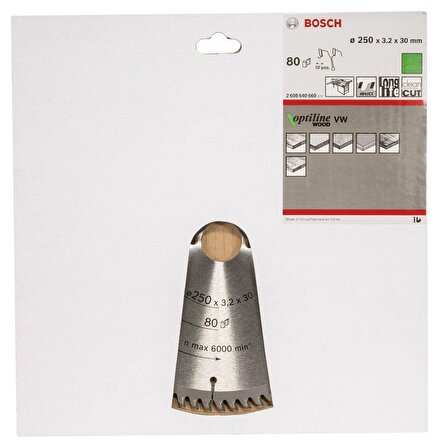 Bosch Optiline Ahşap 250x30 mm 72 Diş Daire Testere Bıçağı 2608640660
